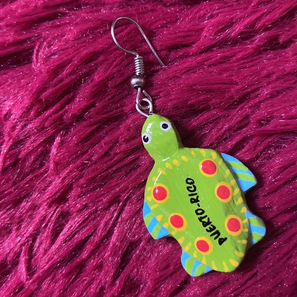 Puerto Rico artisanal turtle earrings 🐢 🌺 🇵🇷 - Picture 11 of 17